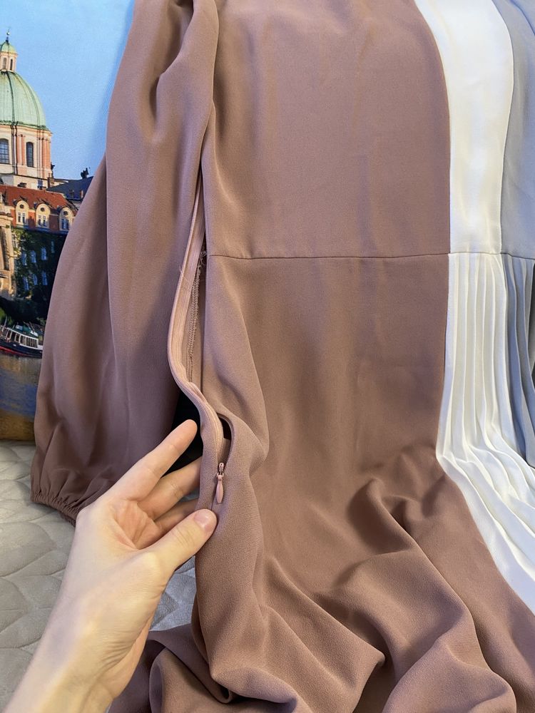 Комбинированное платье в пол Турецкого производства
