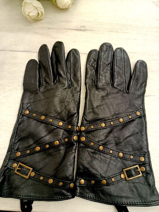 Перчатки кожаные женские