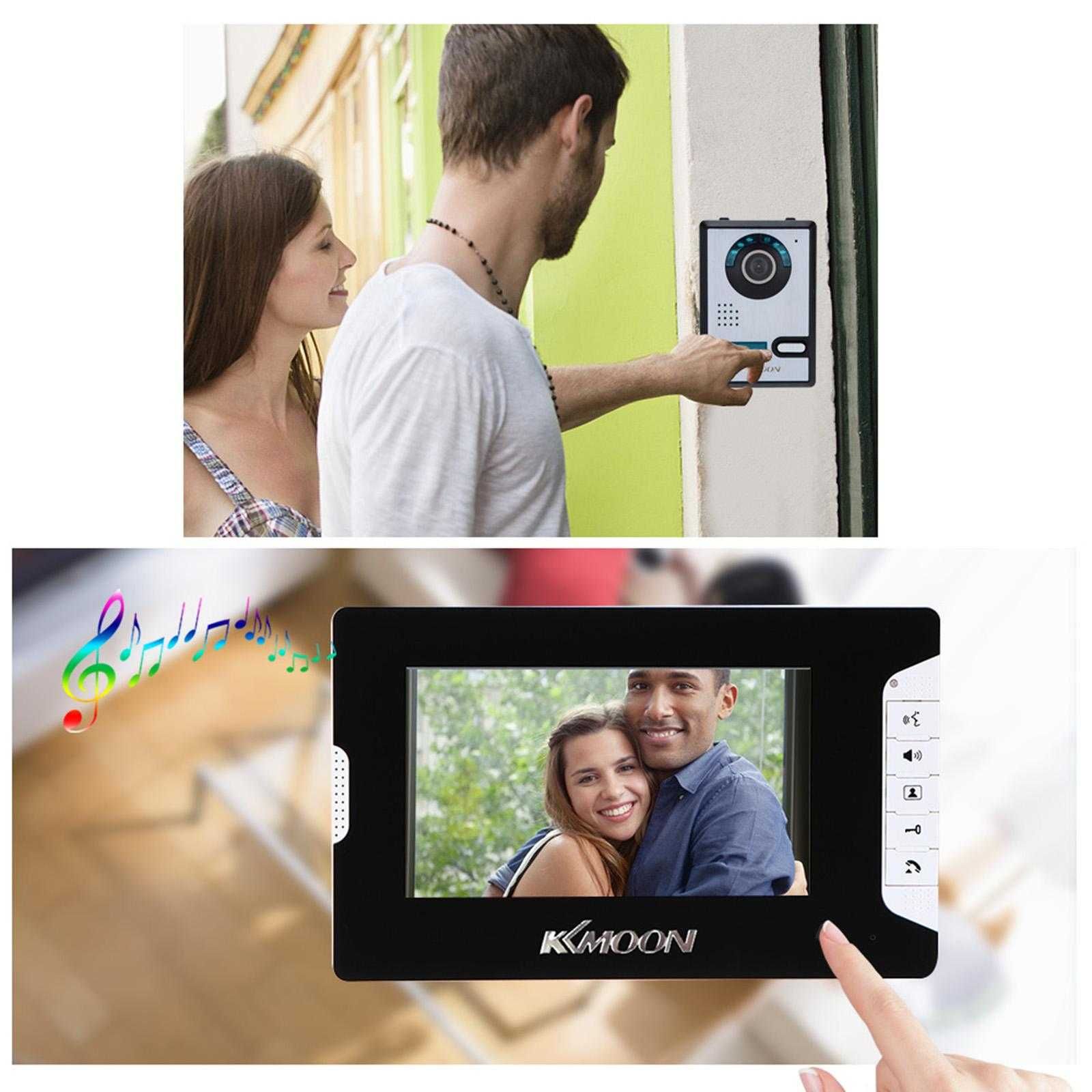 Видео звънец с голям 7’’Color TFT LCD екран KKMOON Video Doorbell