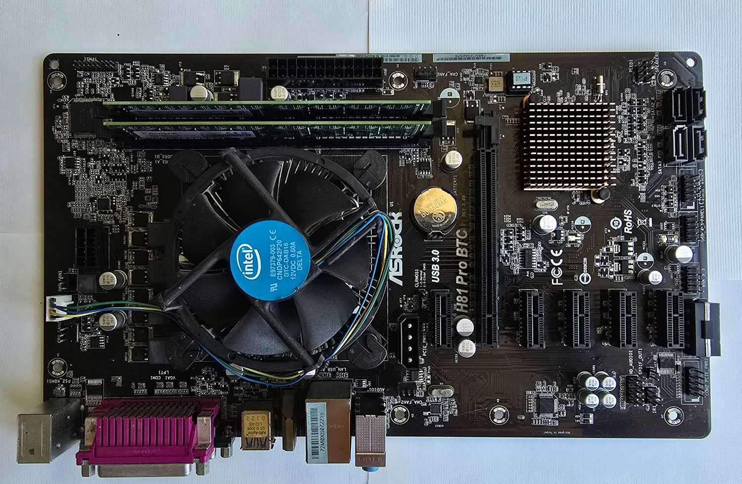Комплект дъно, процесор и рам ASROCK h81 Pro + Celeron G1820 + 8Gb Ram