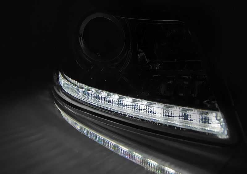 Фарове Шкода Октавиа ЛЕД Фейслифт 09-12 Тъмни Skoda Octavia LED