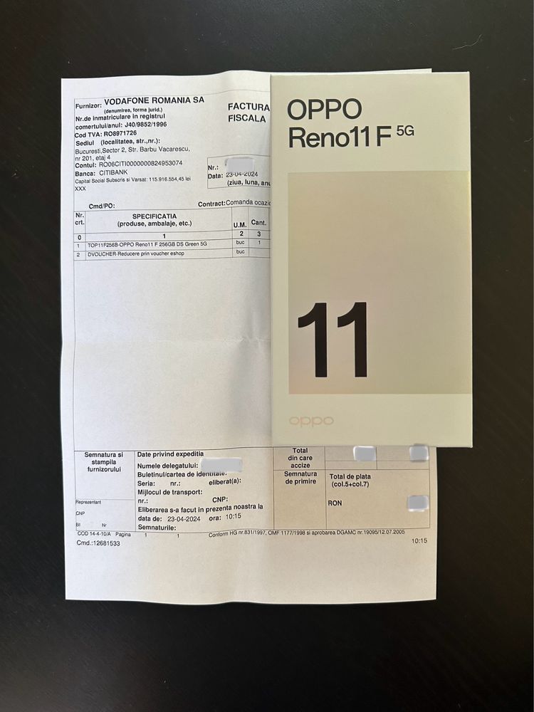 Oppo Reno 11 F 5G (8GB+256GB) Factura, Garantie 4 ani, Sigilat