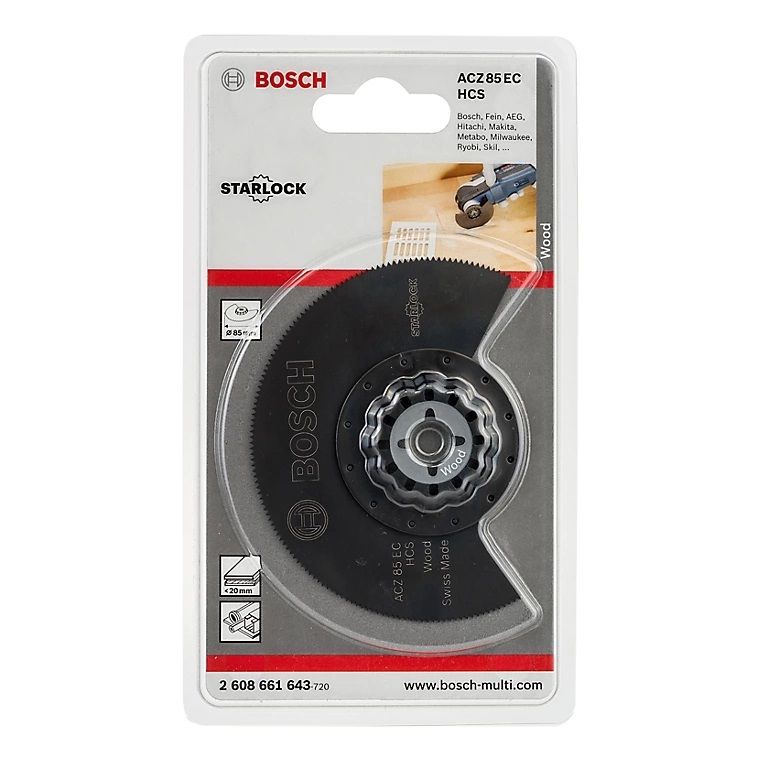 Panza pentru multicutter Bosch ACZ 85 EC Wood HCS, 85 mm