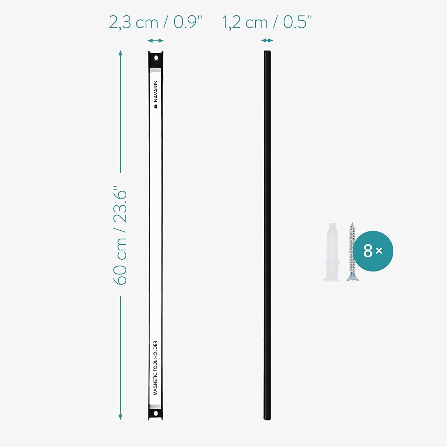 Banda magnetica scule x 3 buc | 60 cm , NAVARIS, NOU, de la 189 ron