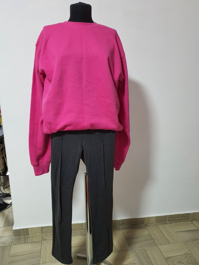 Hanorac bumbac premium autentic /Hoodie fucsia,