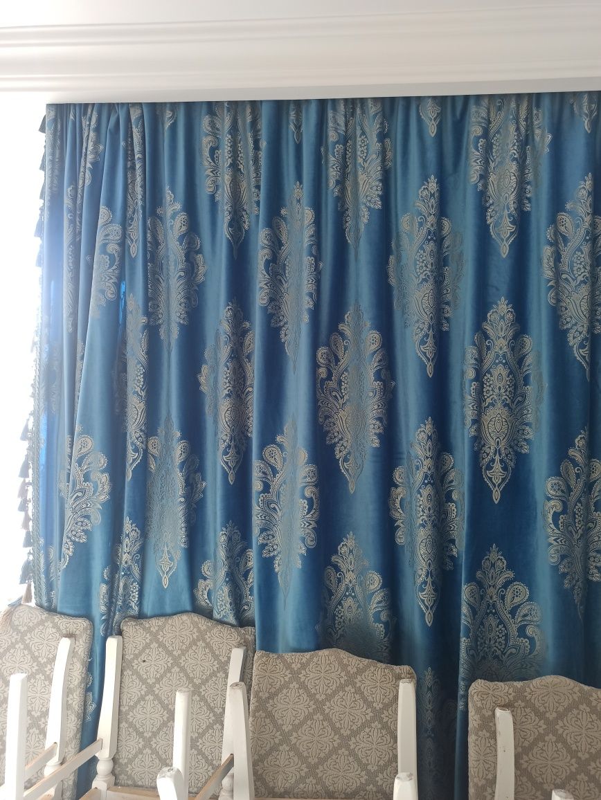 Штор с бахромой тюль