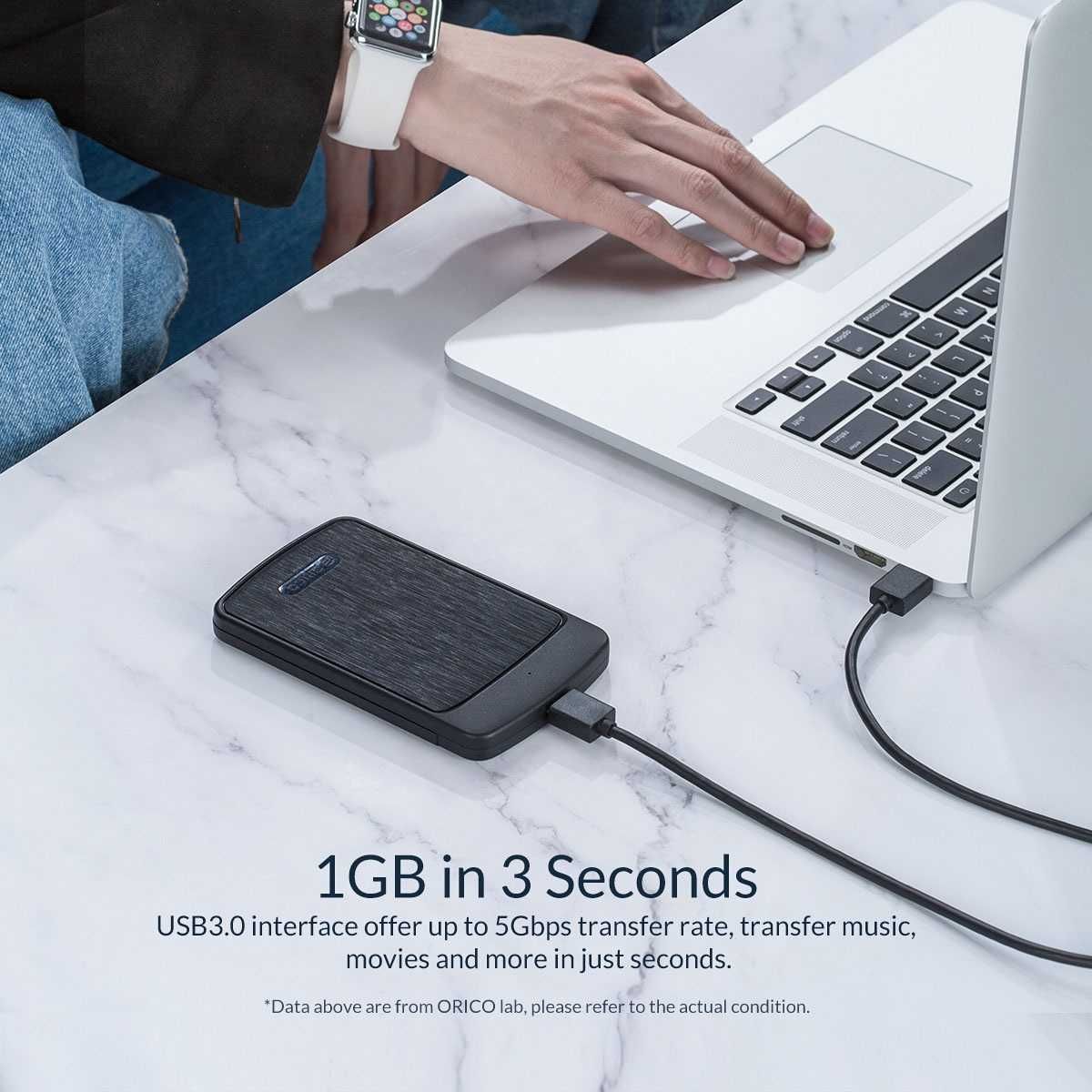 Внешний бокс ORICO, переходник для HDD и SSD к ПК через USB 3.0