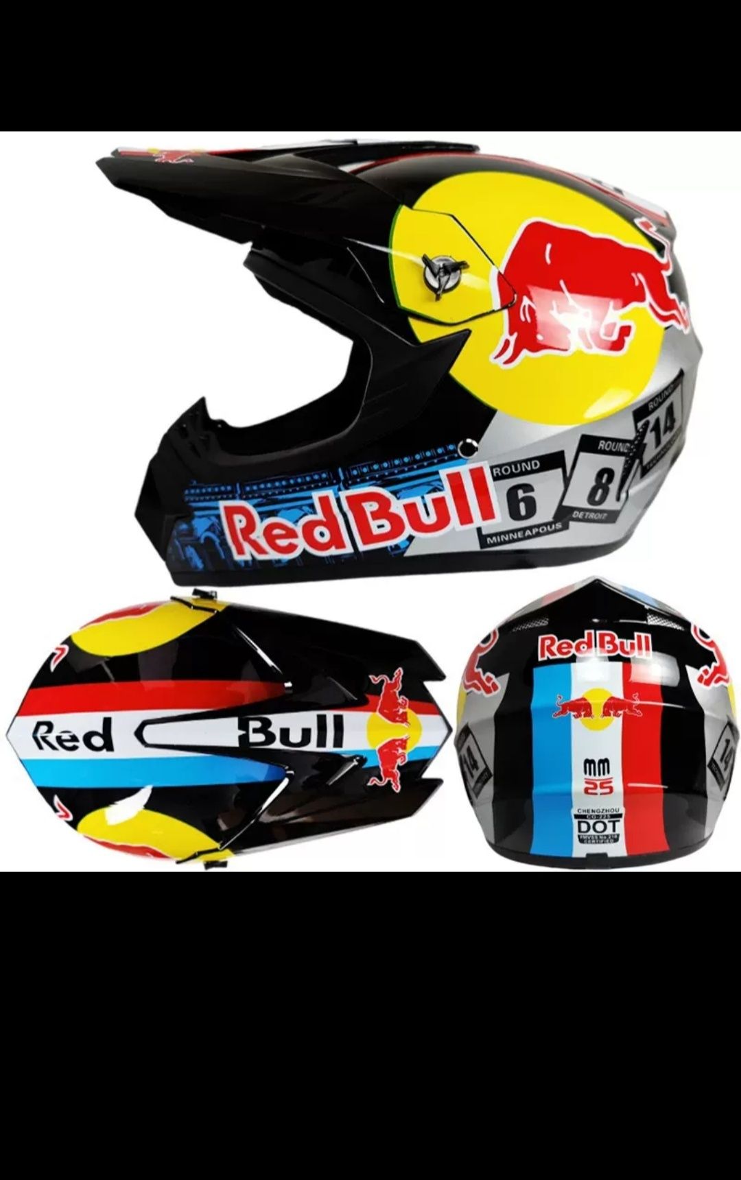 Moto shlem red bull