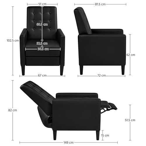 Fotoliu reclinabil relaxare living birou dormitor |YT 614028 Black