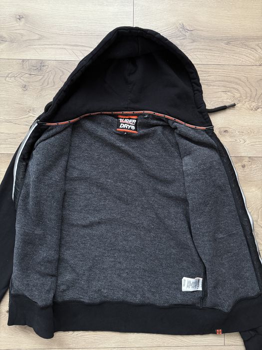 Hanorac SUPERDRY cu Fermoar Negru | Marime M