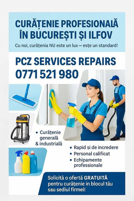 Servicii de curatenie și amenajări interioare