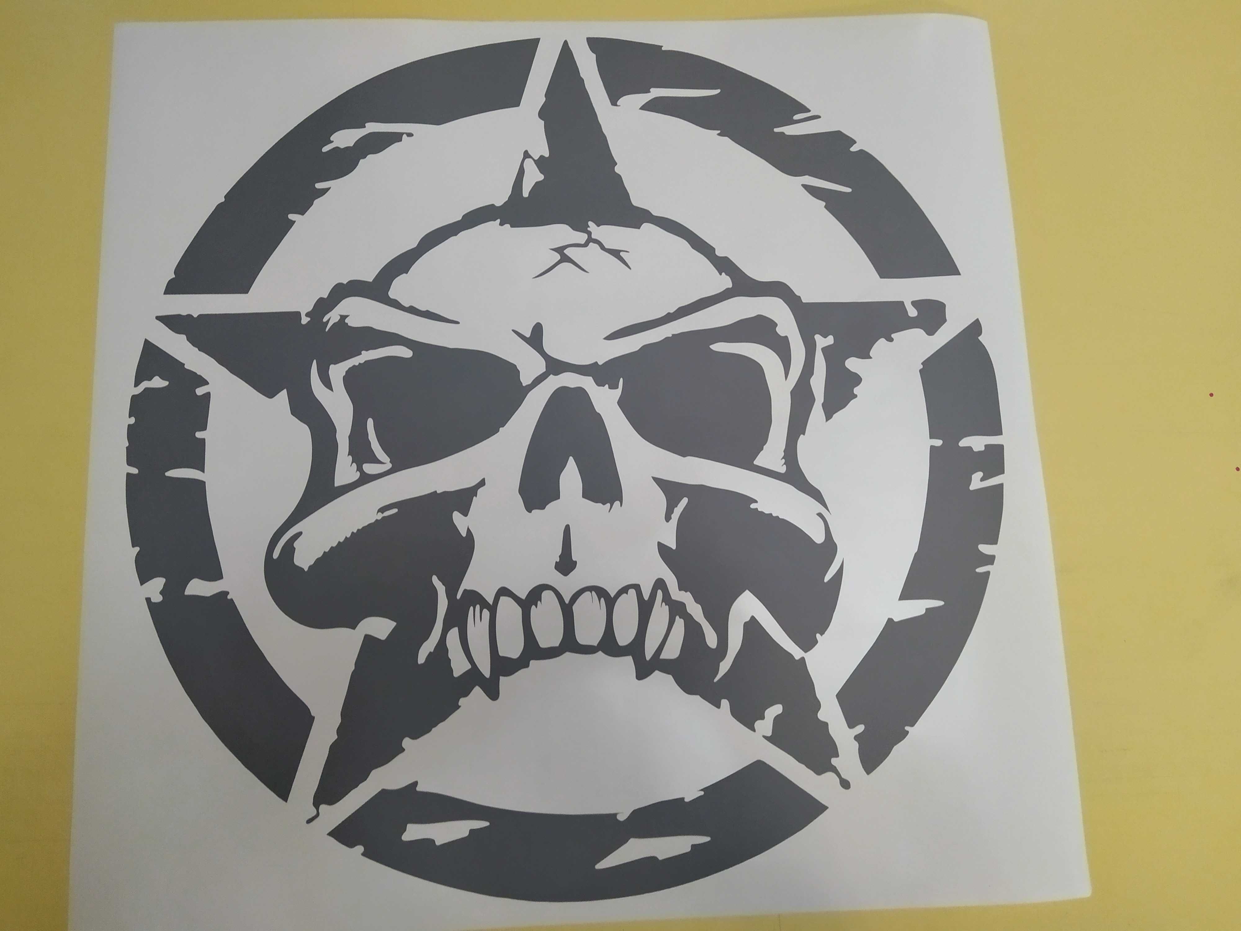 Стикер за преден капак Череп за Джип /Skull stickers off road