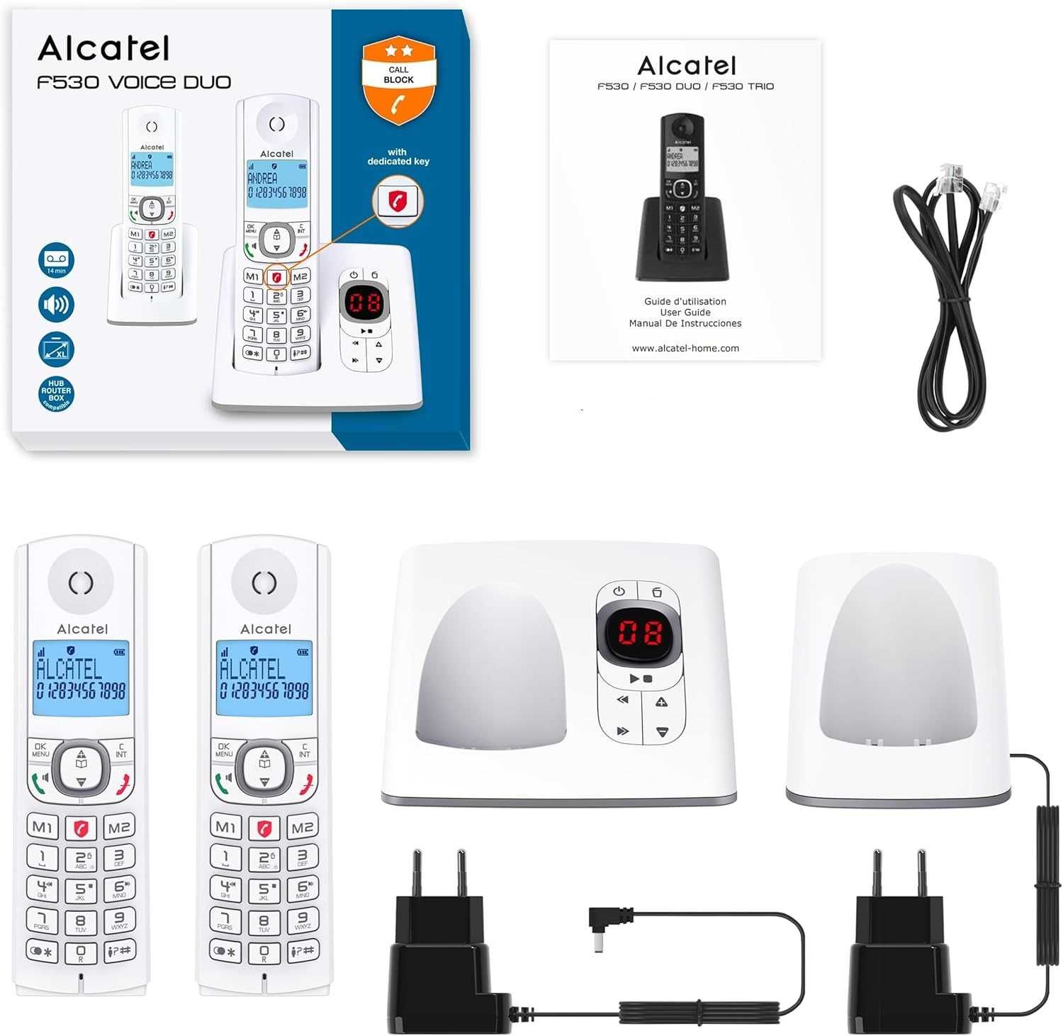 Безжичен телефон ALCATEL F530 Voice Duo - Свободни ръце