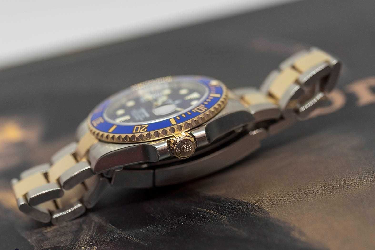 Rolex Submariner gold-silver blue luxury & automatic 41 mm edition