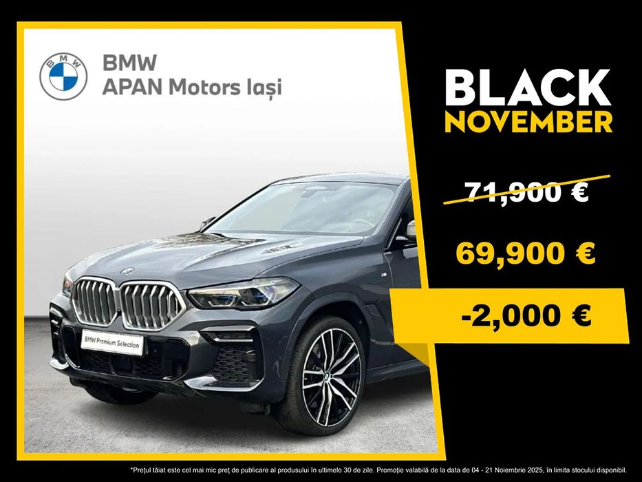 BMW X6 MHEV, Jante 22", Laser, Carlig, Hi-fi, Ventilatie, incalzire auxiliara