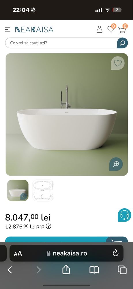 Vand cada freestanding