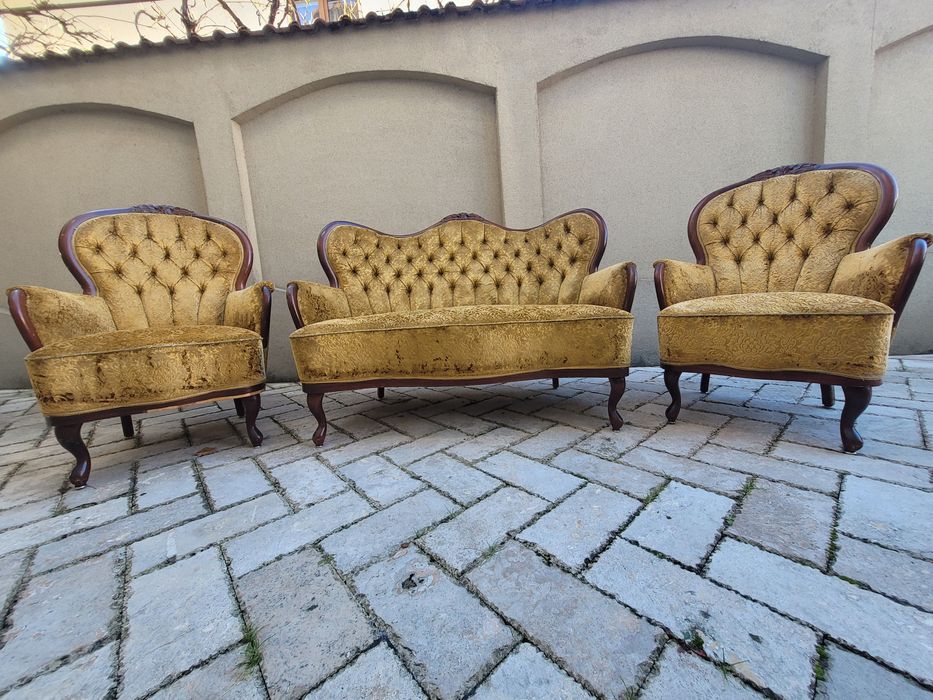 Set antic canapea și 2 fotolii stil.