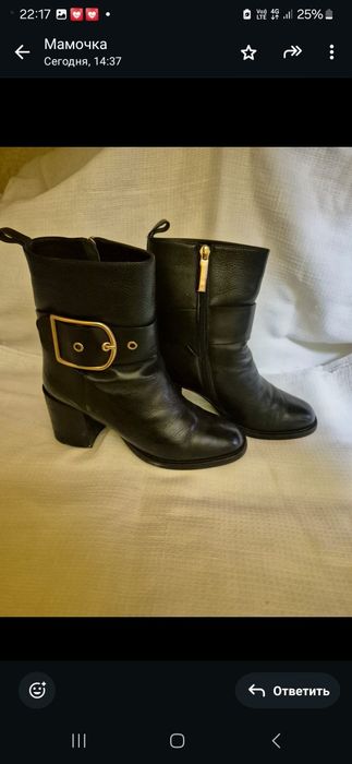 Продам сапоги в идеальном состоянии, натуральная кожа,размер 36,носили