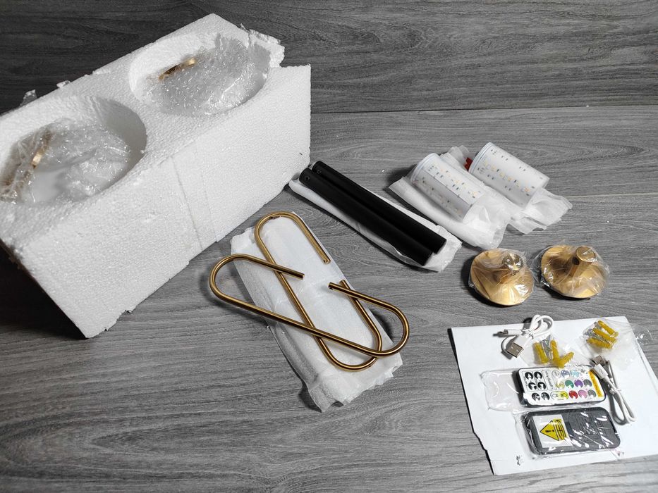 ПРОМО ! Комплект 2 броя LED модерни акумулаторни лампи за стена !