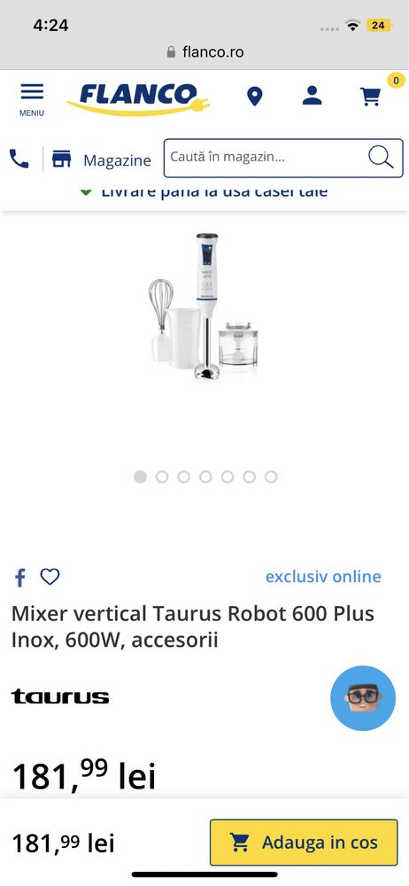 Mixer vertical Taurus Robot 600 Plus Inox