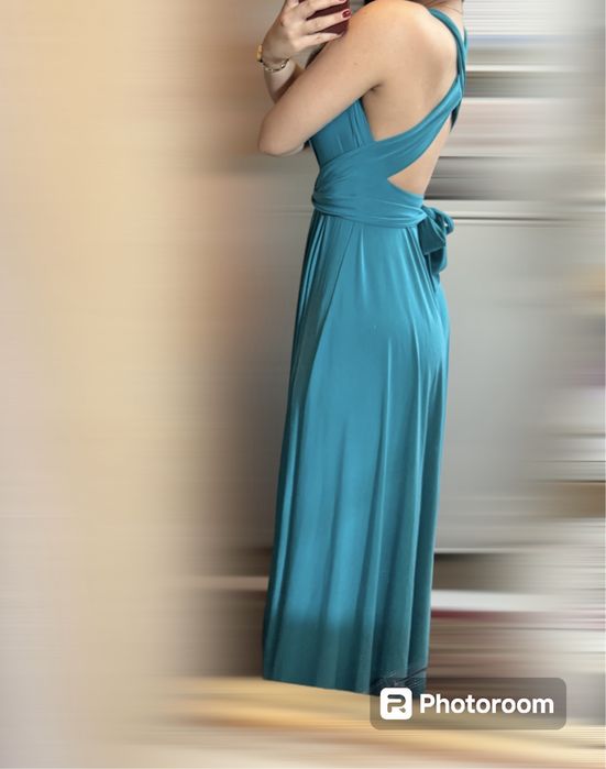 Rochie versatilă turcoaz