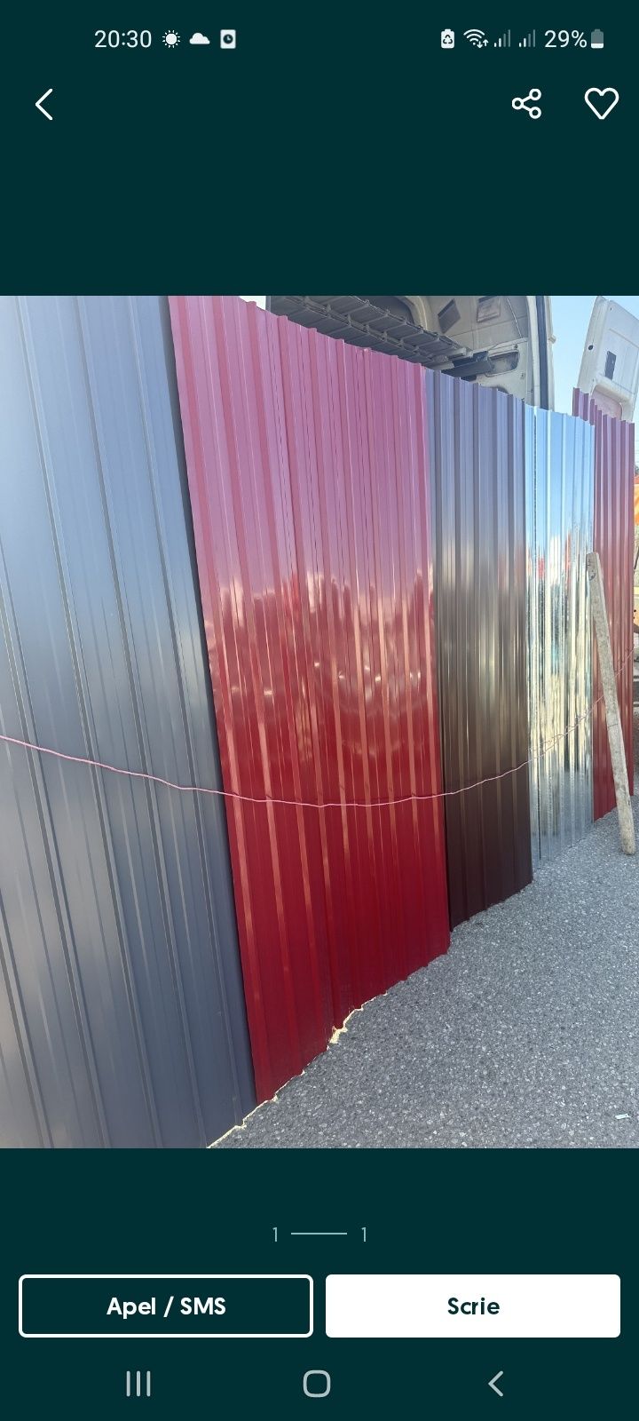 Vând tablă colorată zincată maro vișinii gri antracit accesori șurubur