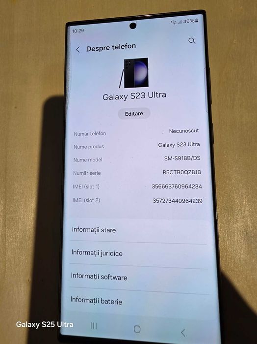 Samsung s23 ultra, fara urme de uzura.