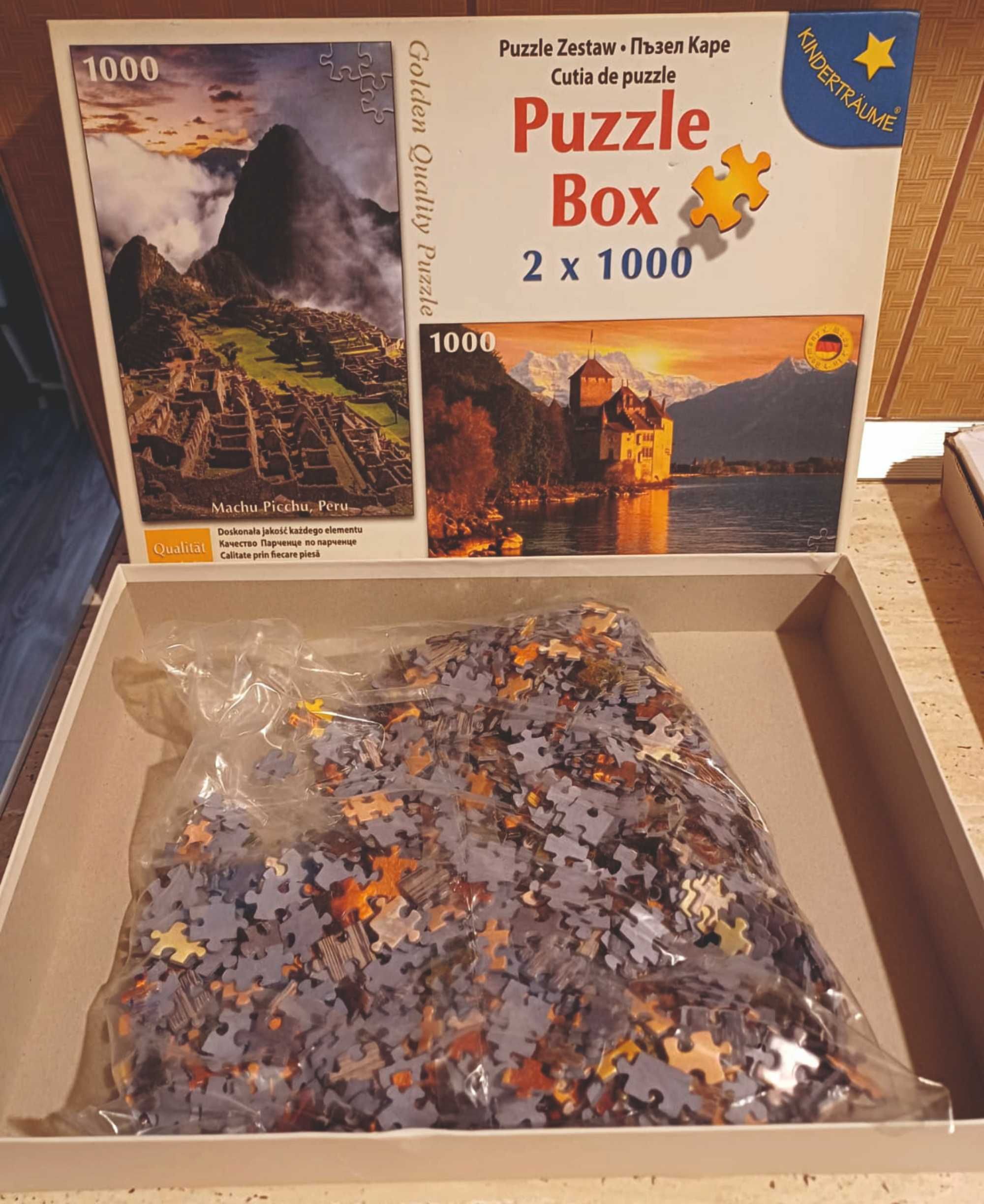 4 puzzle-uri + folie lipit puzzle