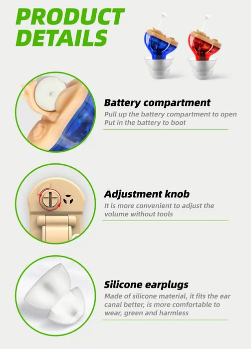 Внутриканальный аппарат мини слуховой