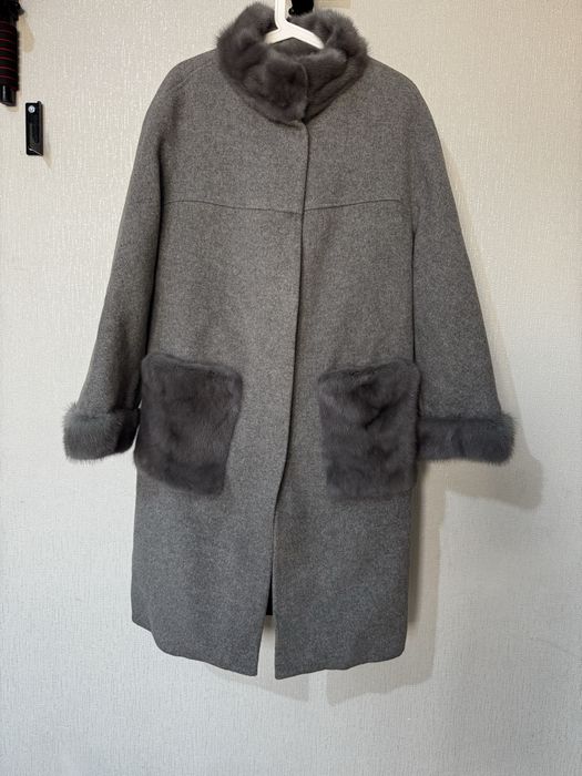 Зимнее пальто с натуральной норкой