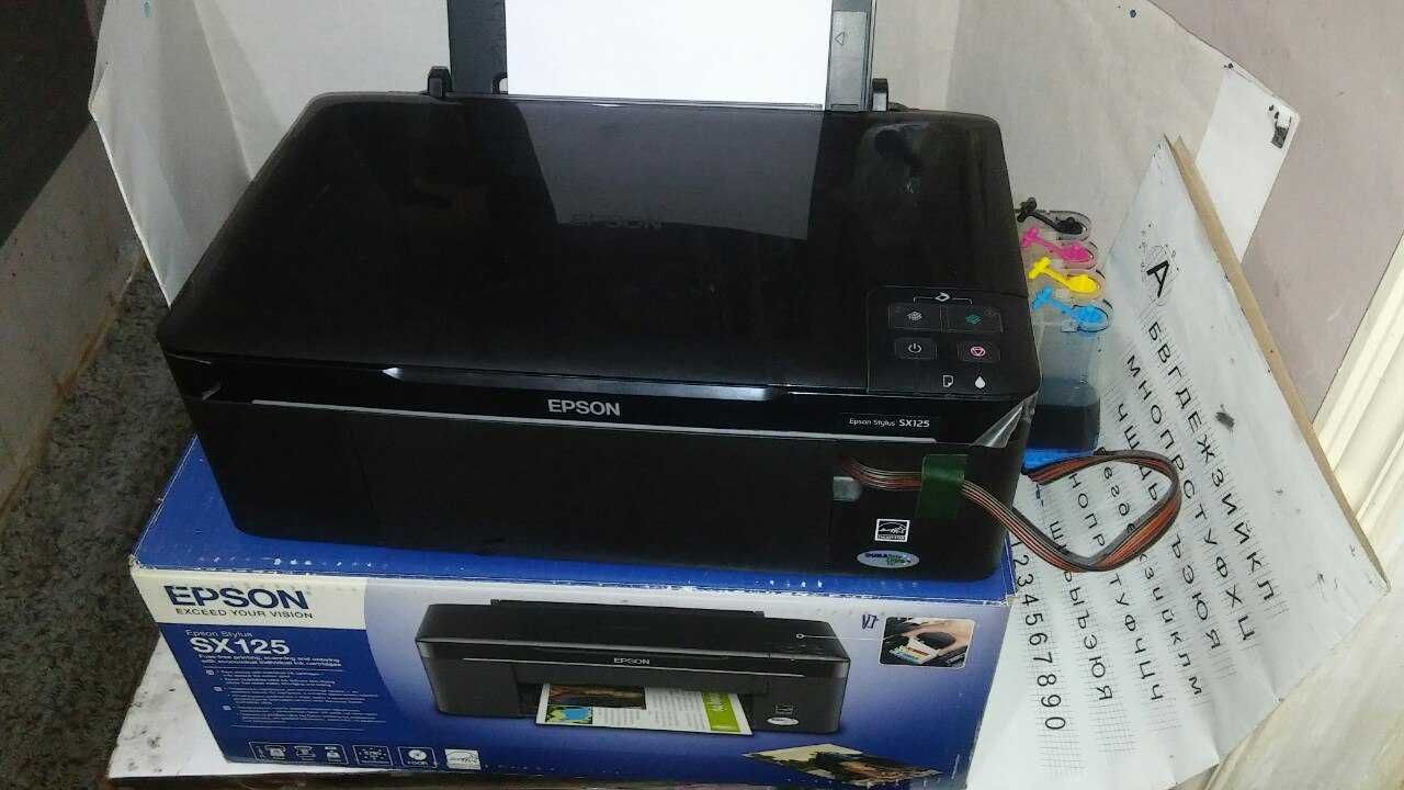 Epson SX125 Printer Skaner Kopiya oq qora va ranglik 4ta rang