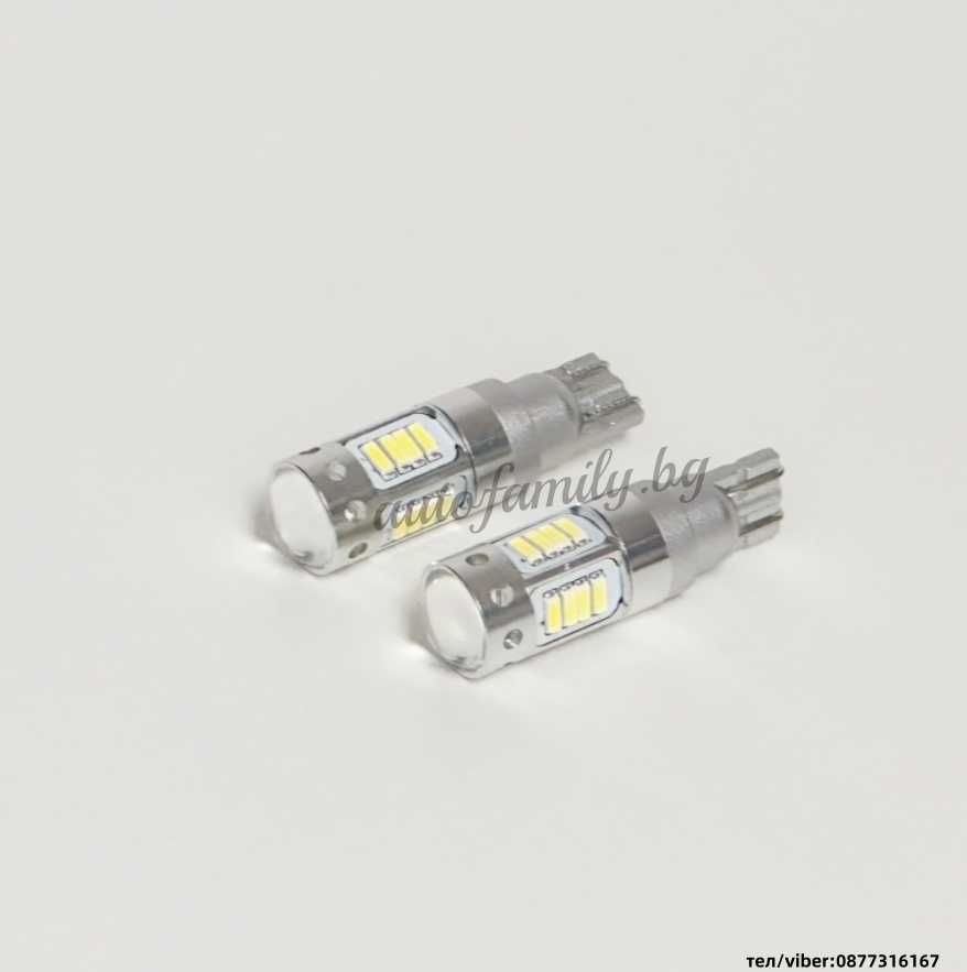 LED крушки за габарит с лупи T10 W5W - D15