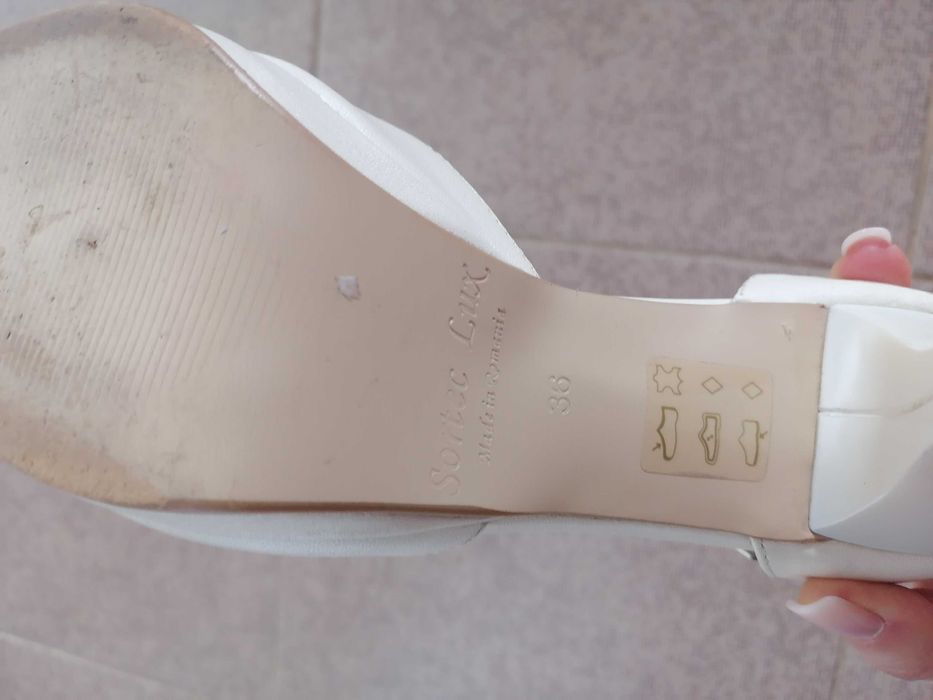 Sandale dama din piele naturala 36, platforma + toc 7 cm