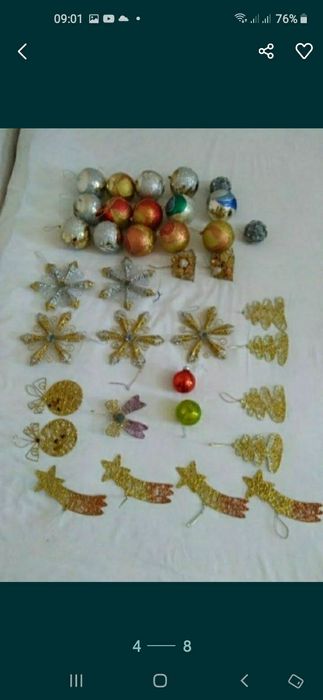 Новогодние  ЁЛКА  и Гирлянды, БОЛЬШИЕ Снежинки 3 ШТУКИ совпласэтал