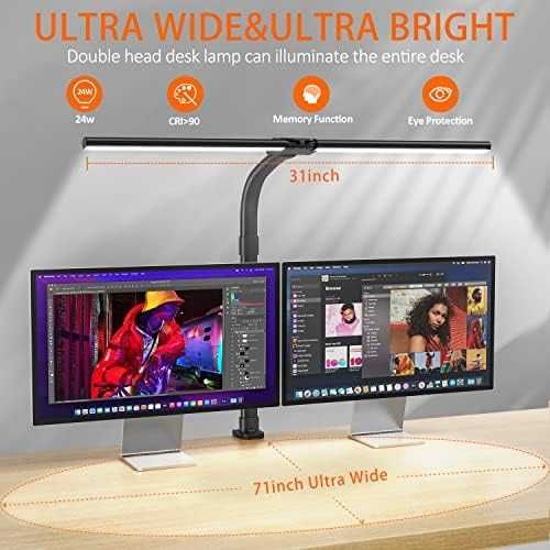 Нова Настолна LED лампа 25 светлинни режима регулируем ъгъл защита очи