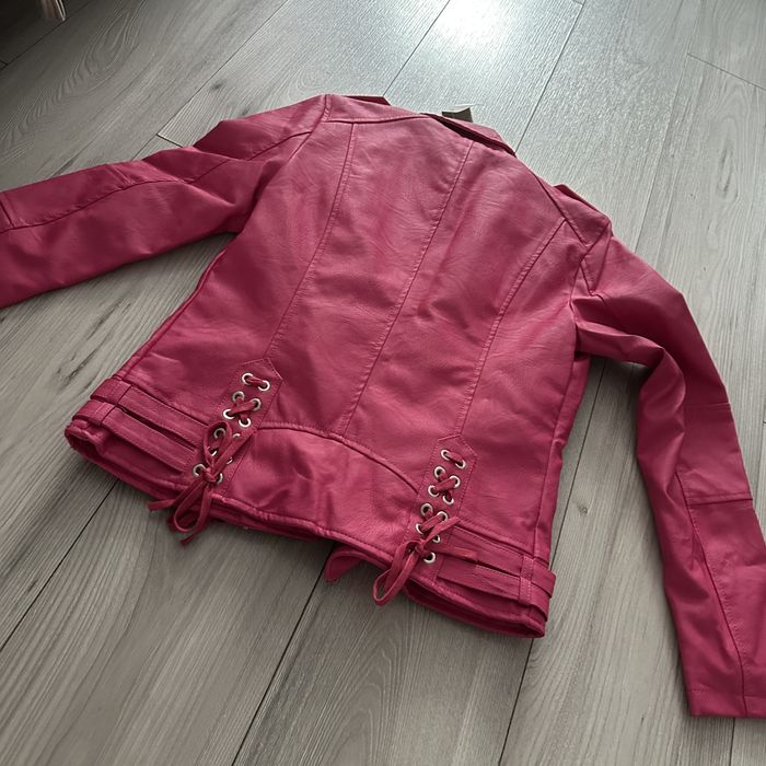 Geaca fete roz piele 14 ani noua