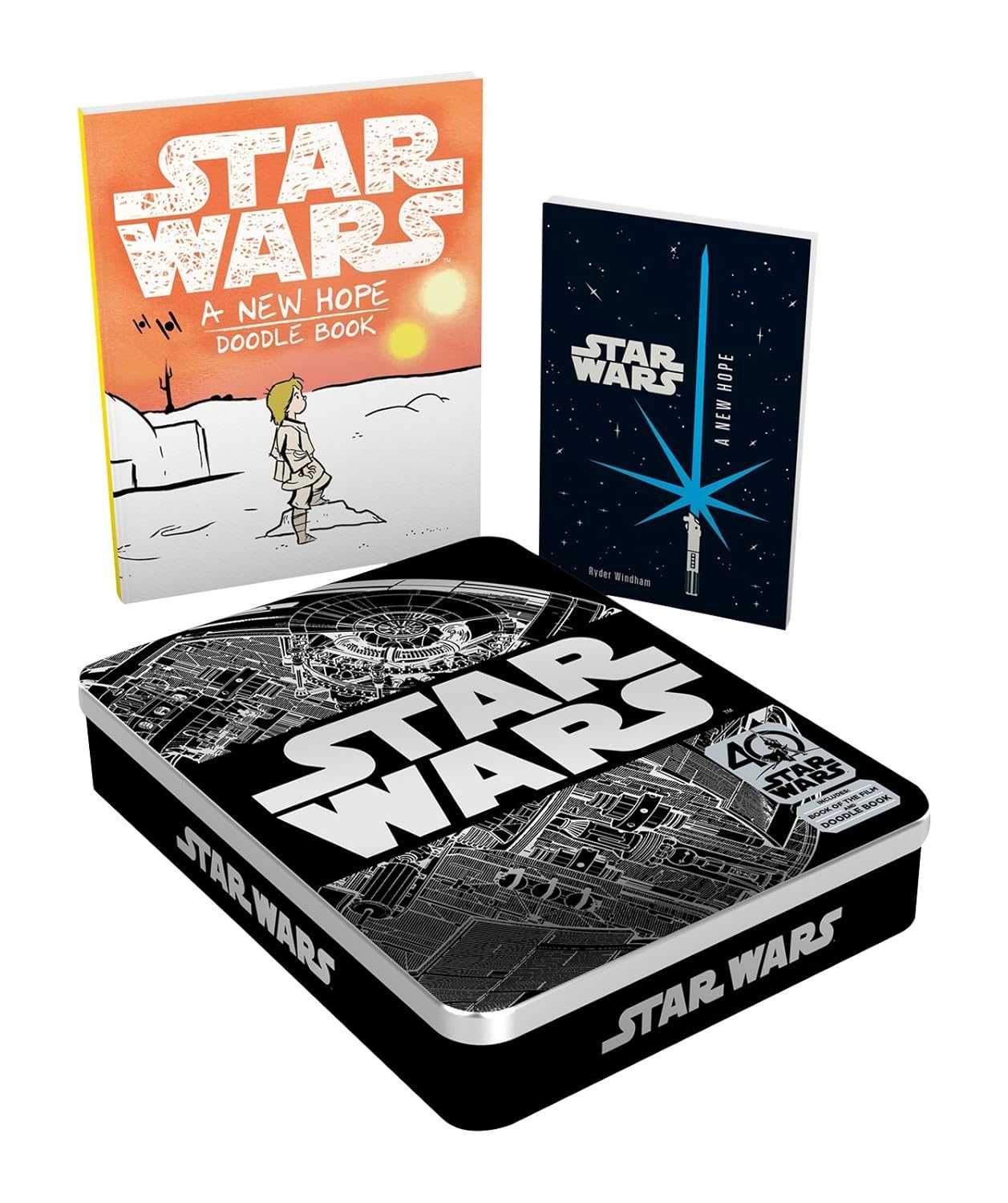 Cutie metalica Star Wars - A new hope book + doodlebook in engleza