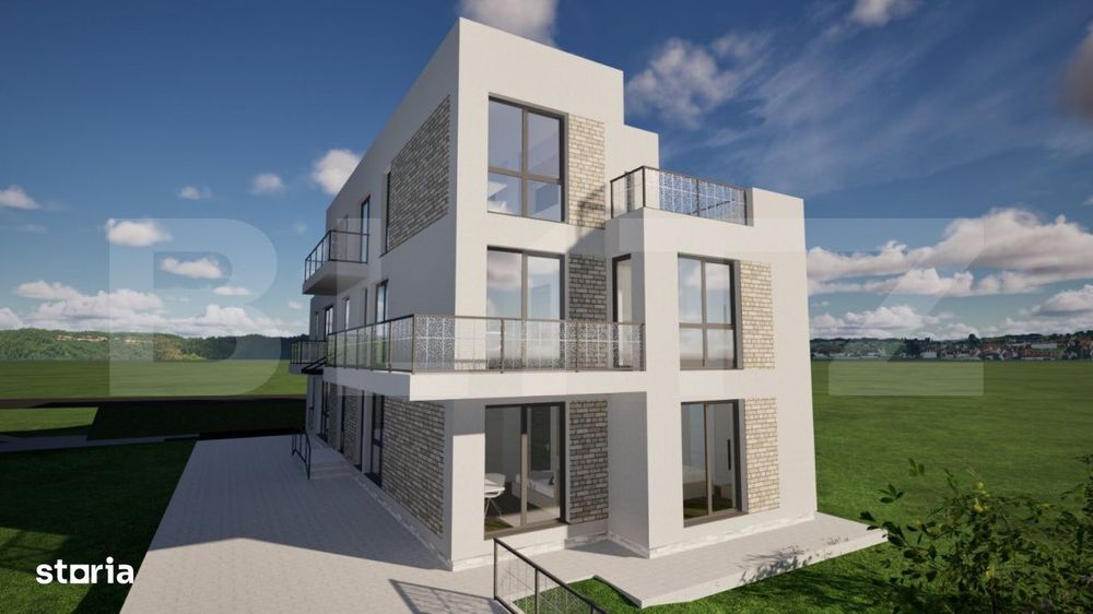 Apartament 2 camere in ansamblu rezidential nou cu terasa, zona Turda