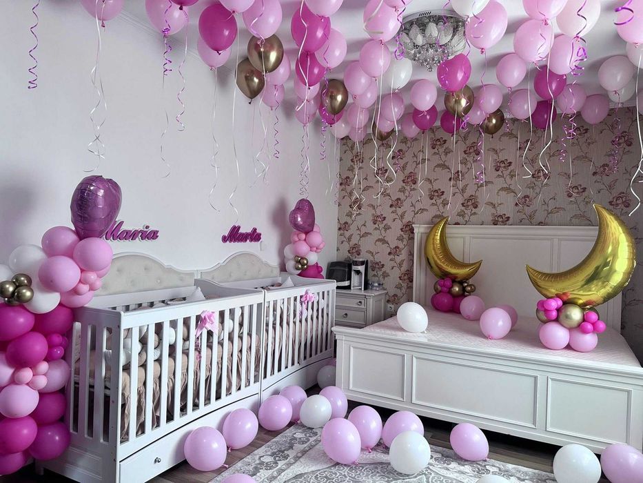 Baloanele cu heliu camera bebelus nou nascut / Majorat / Zi de nastere