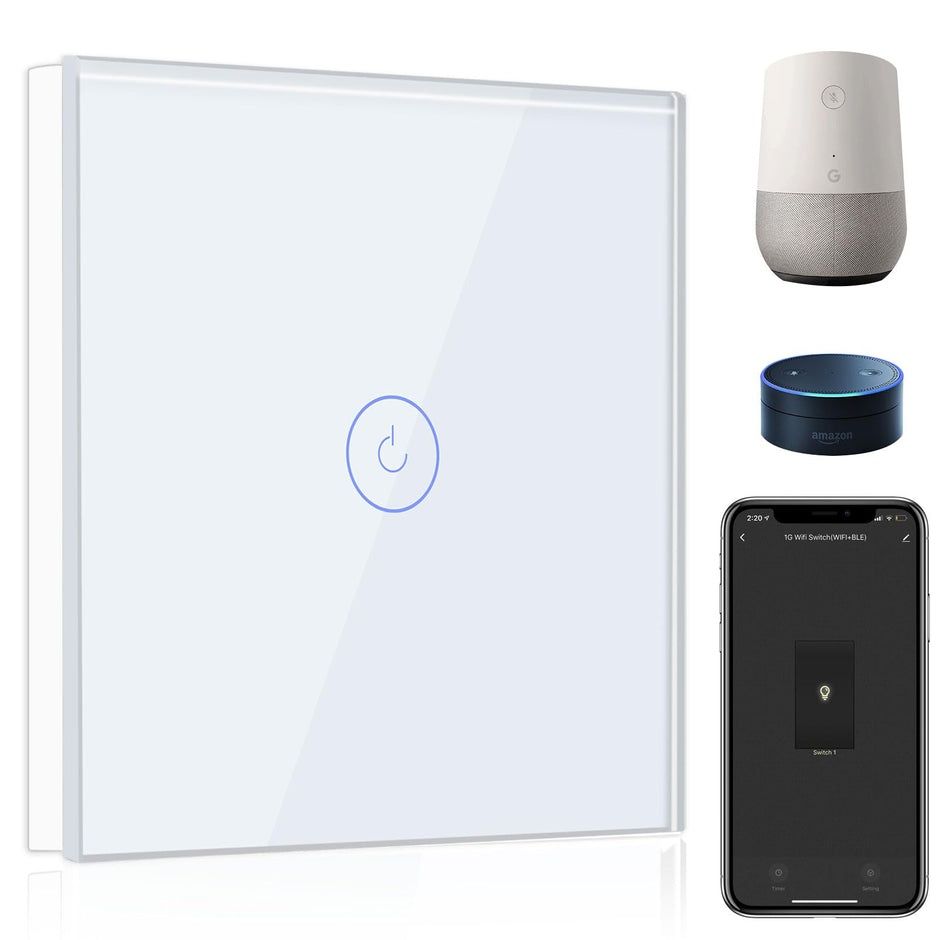 Intrerupator inteligent wifi cu touch- compatibil cu alexa/google homw