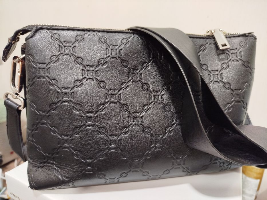 Mango черна и бяла чанта