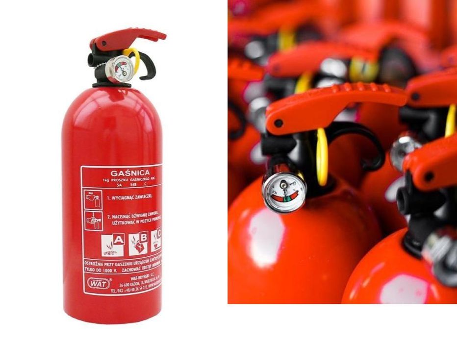 пожарогасител прахов - заверен за една година с реален стикер , ...