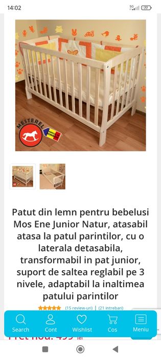 Vand pătuț in stare buna