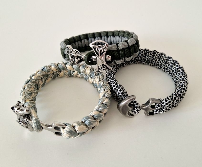 Bratari paracord 550, accesorii inox, diverse modele, noi
