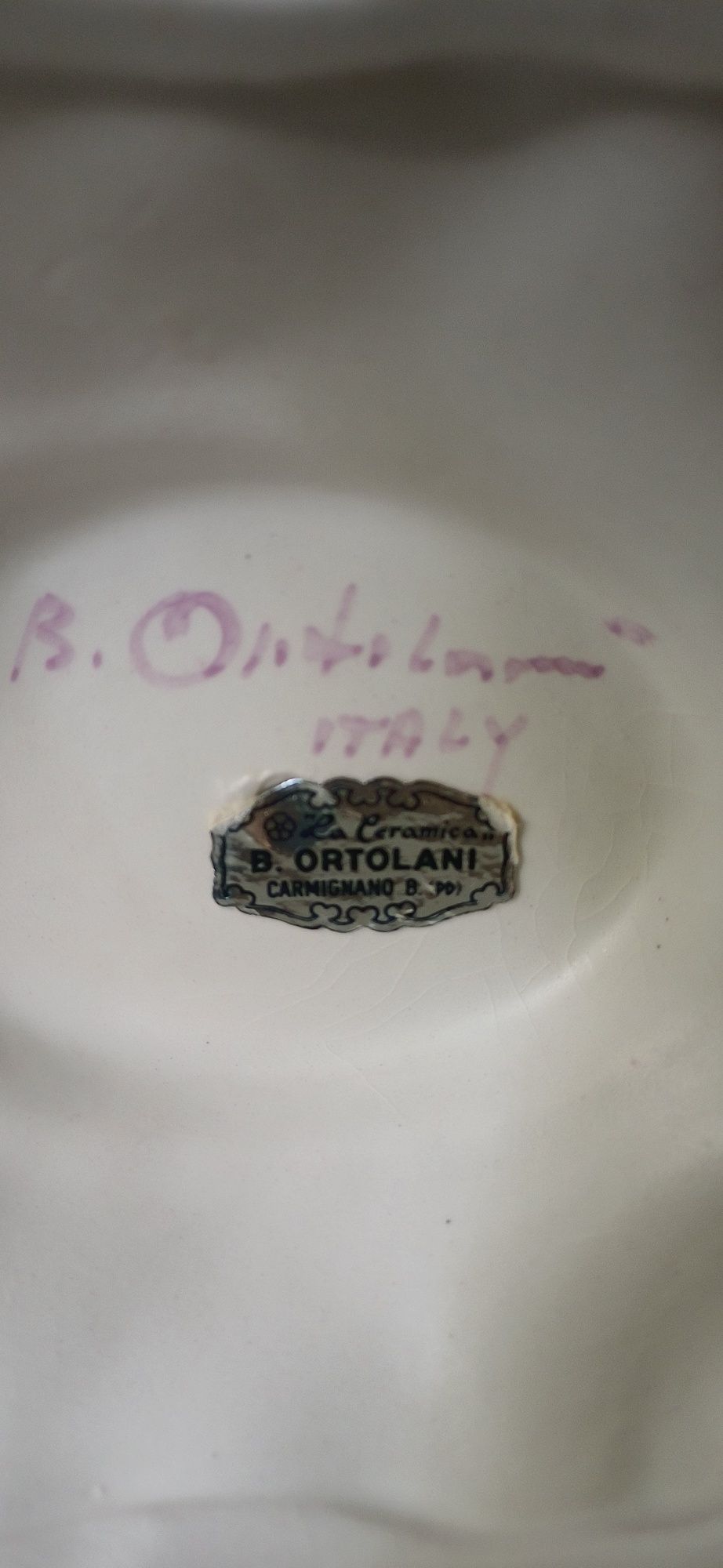 Антична порцеланова италианска каничка.B.ORITOLANI