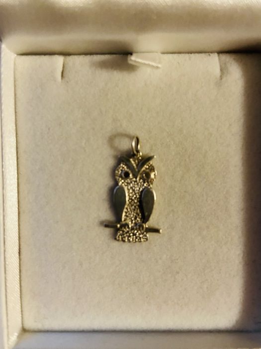 Pandantiv din argint in forma de bufnita