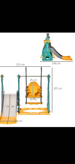 Tobogan Homcom și leagăn copii