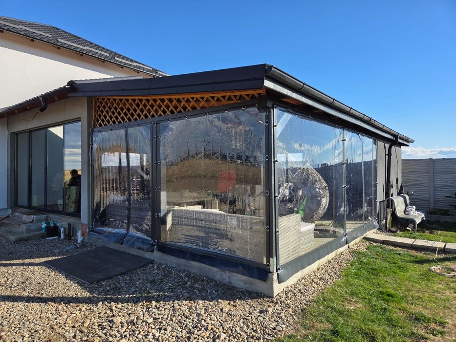 Folie Cristal transparenta terase foisoare, terasa PVC