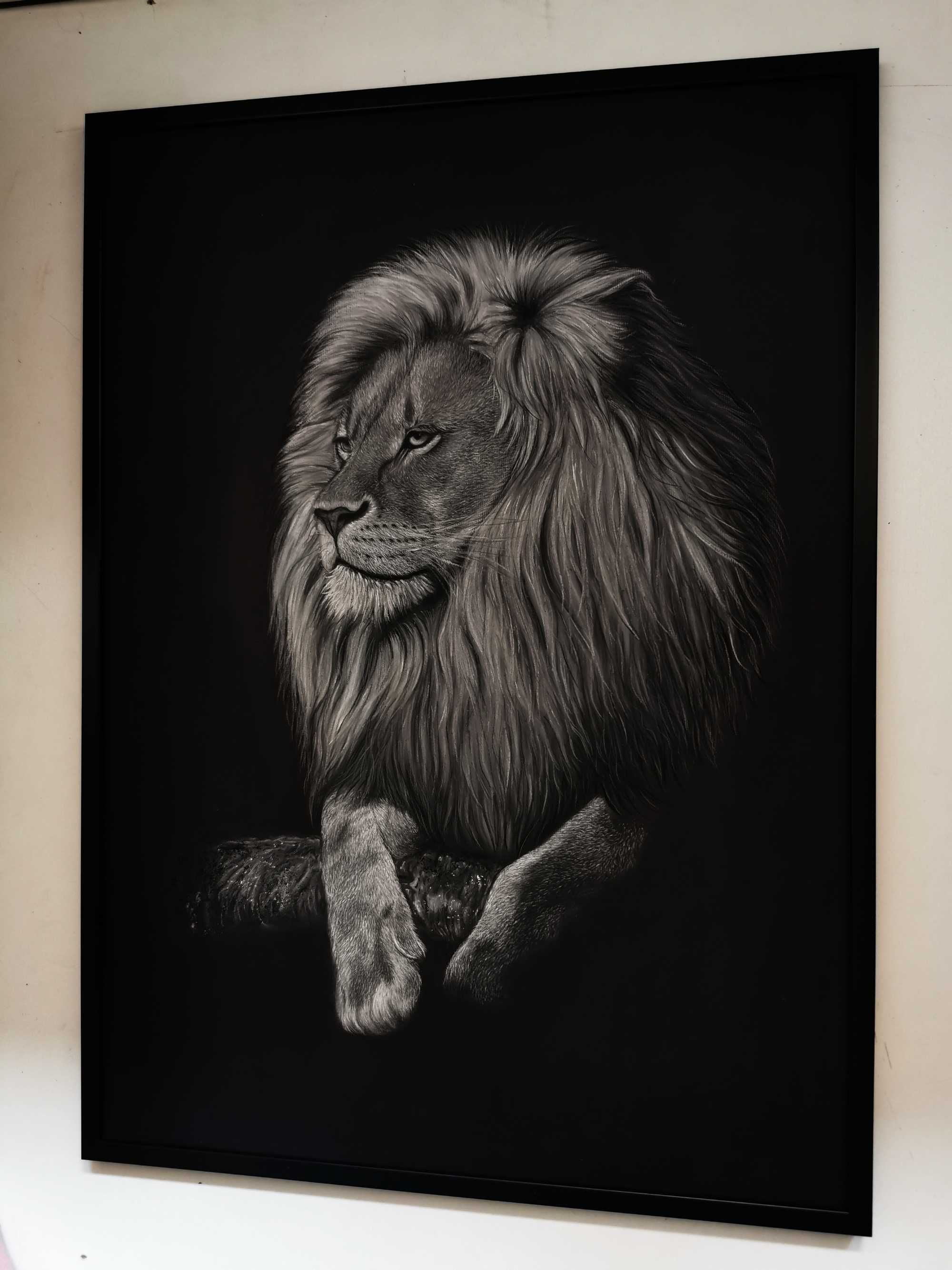 Tablou decorativ leu "Fearless" 50 x 70cm