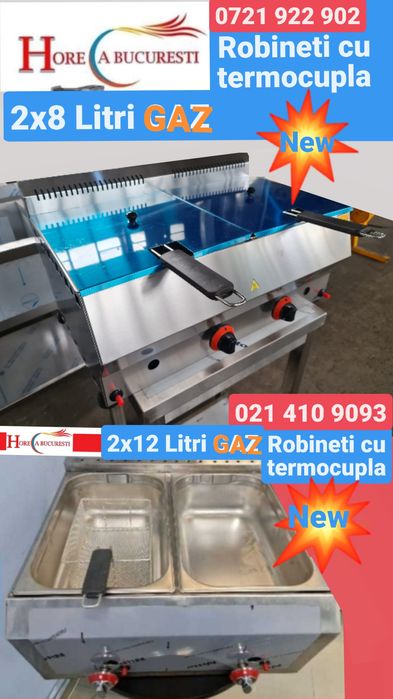 FRITEUZA Gaz Profesionala  dubla HoReCa / Friptoza Gaz / Fritoza Gaz